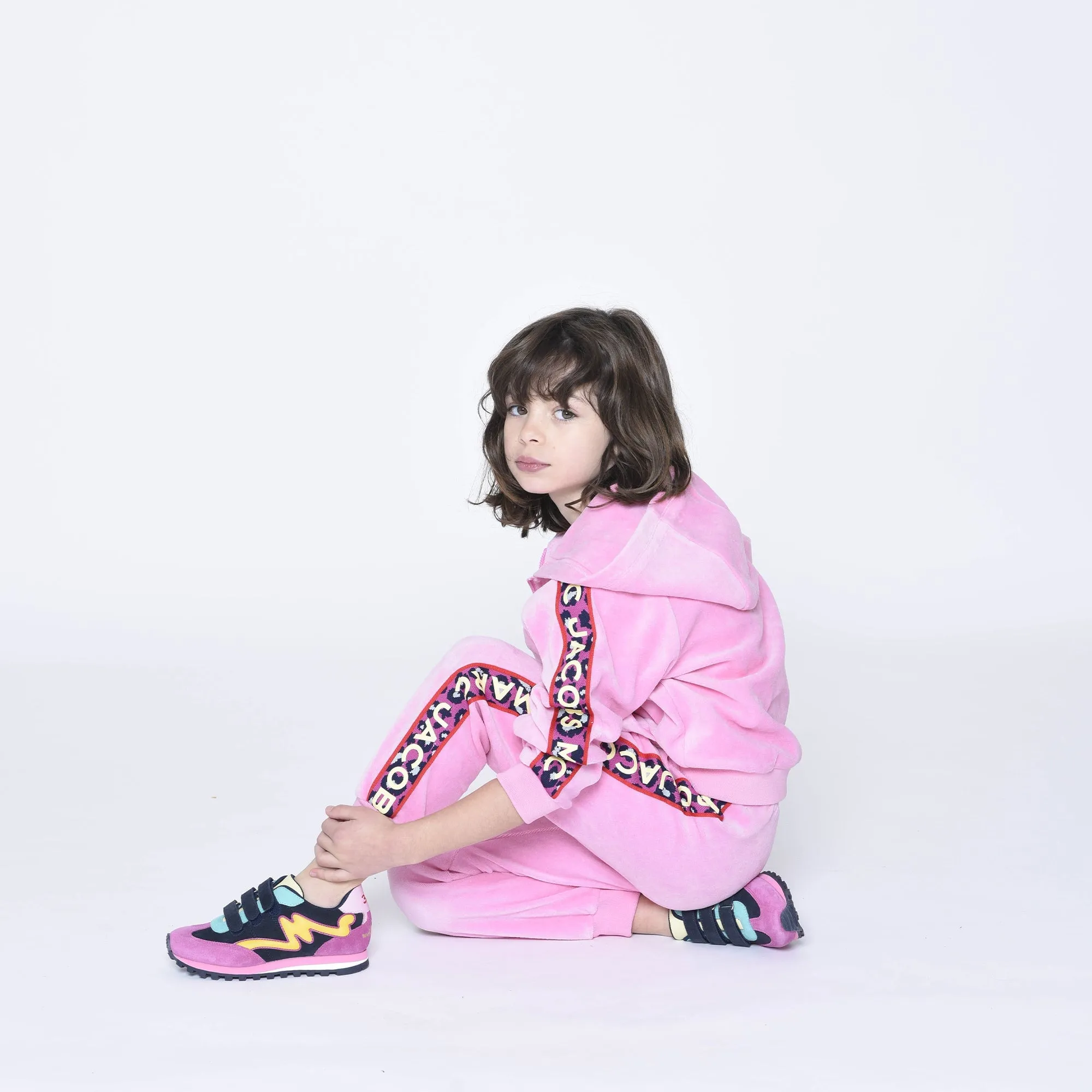 Hooded Velvet Sweatshirt - Pink