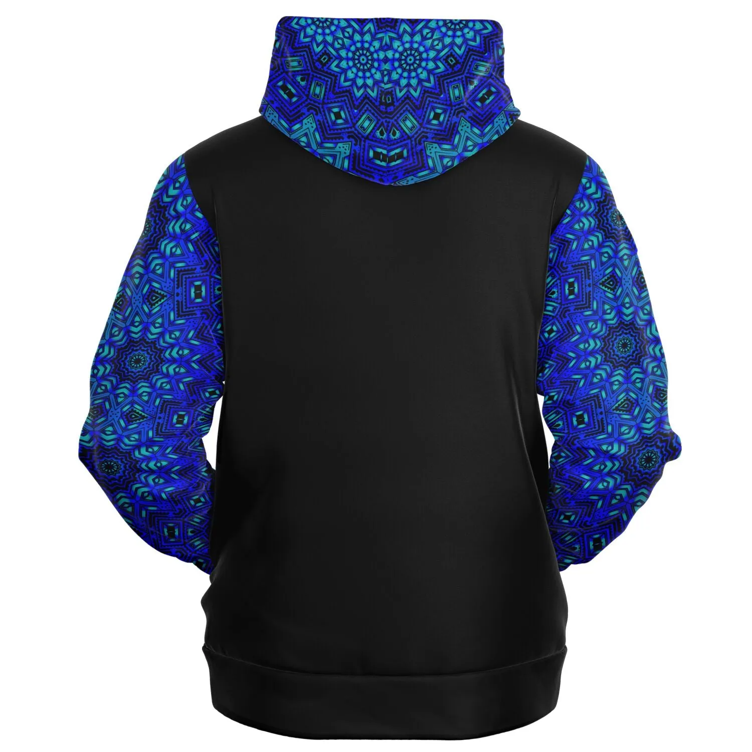 Ice Blue Deco Mandala Zip Hoodie