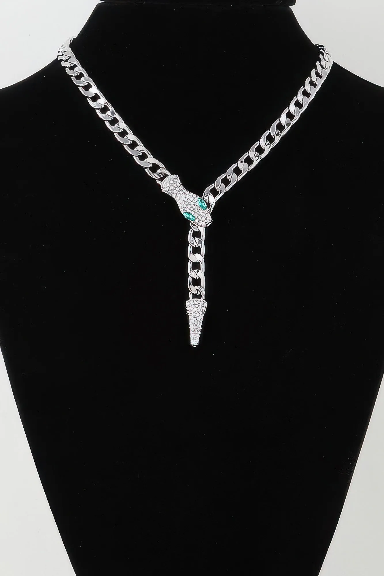 Jeweled Snake Chain Wrap Necklace