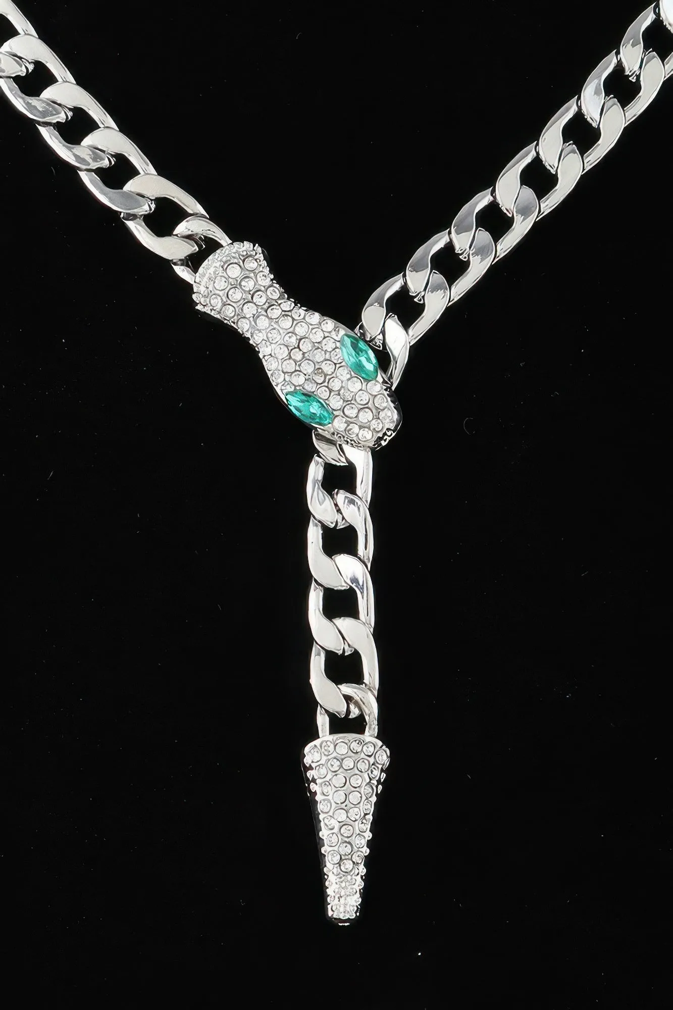 Jeweled Snake Chain Wrap Necklace