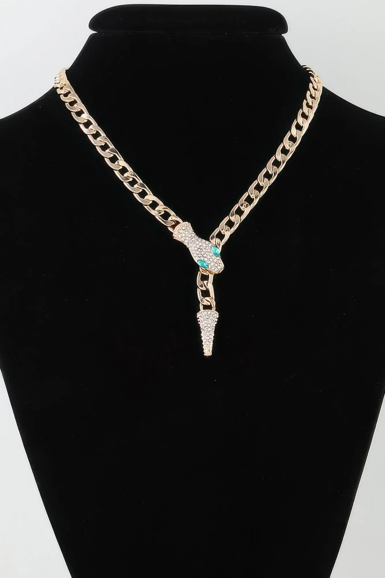 Jeweled Snake Chain Wrap Necklace