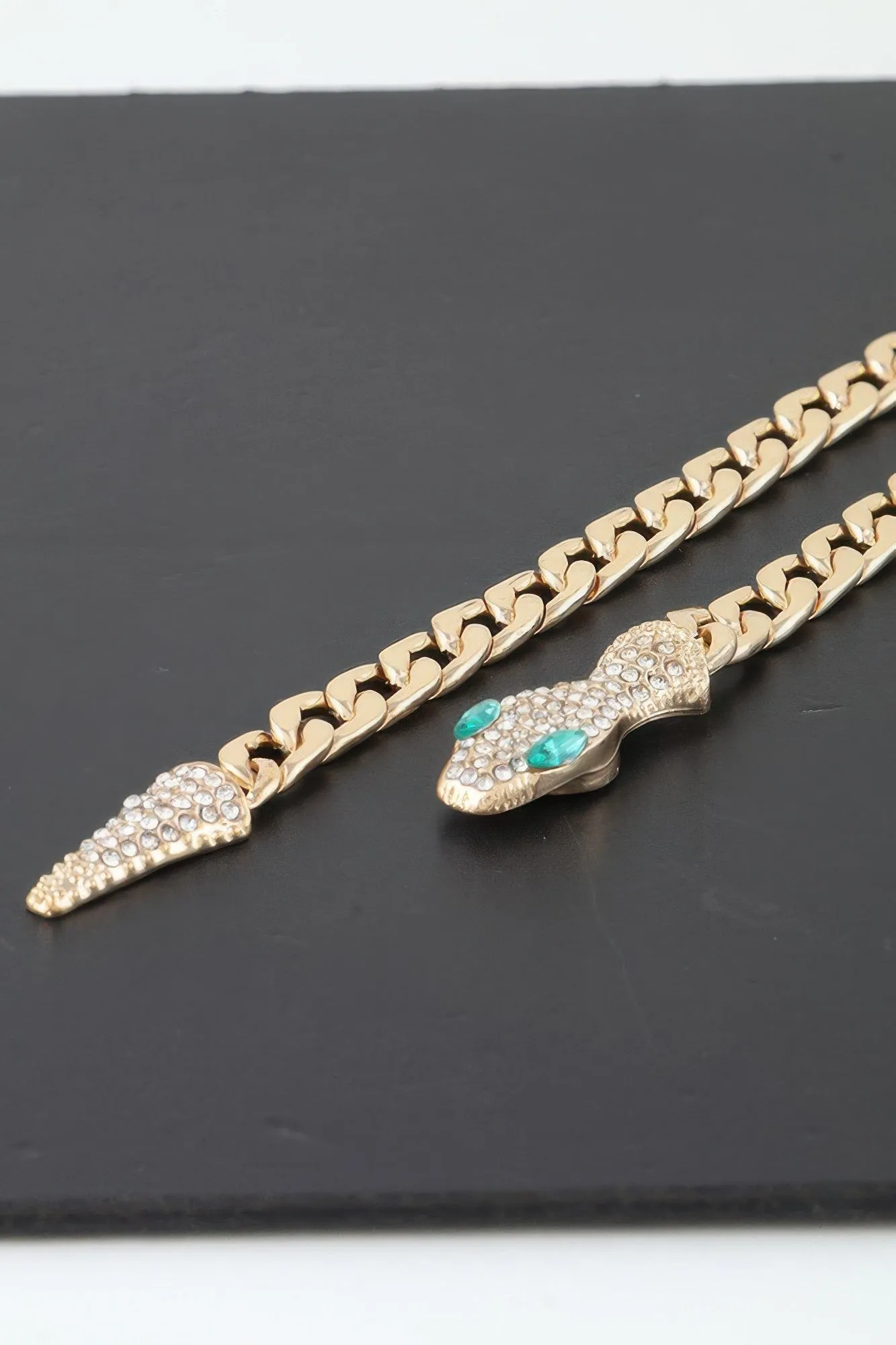 Jeweled Snake Chain Wrap Necklace