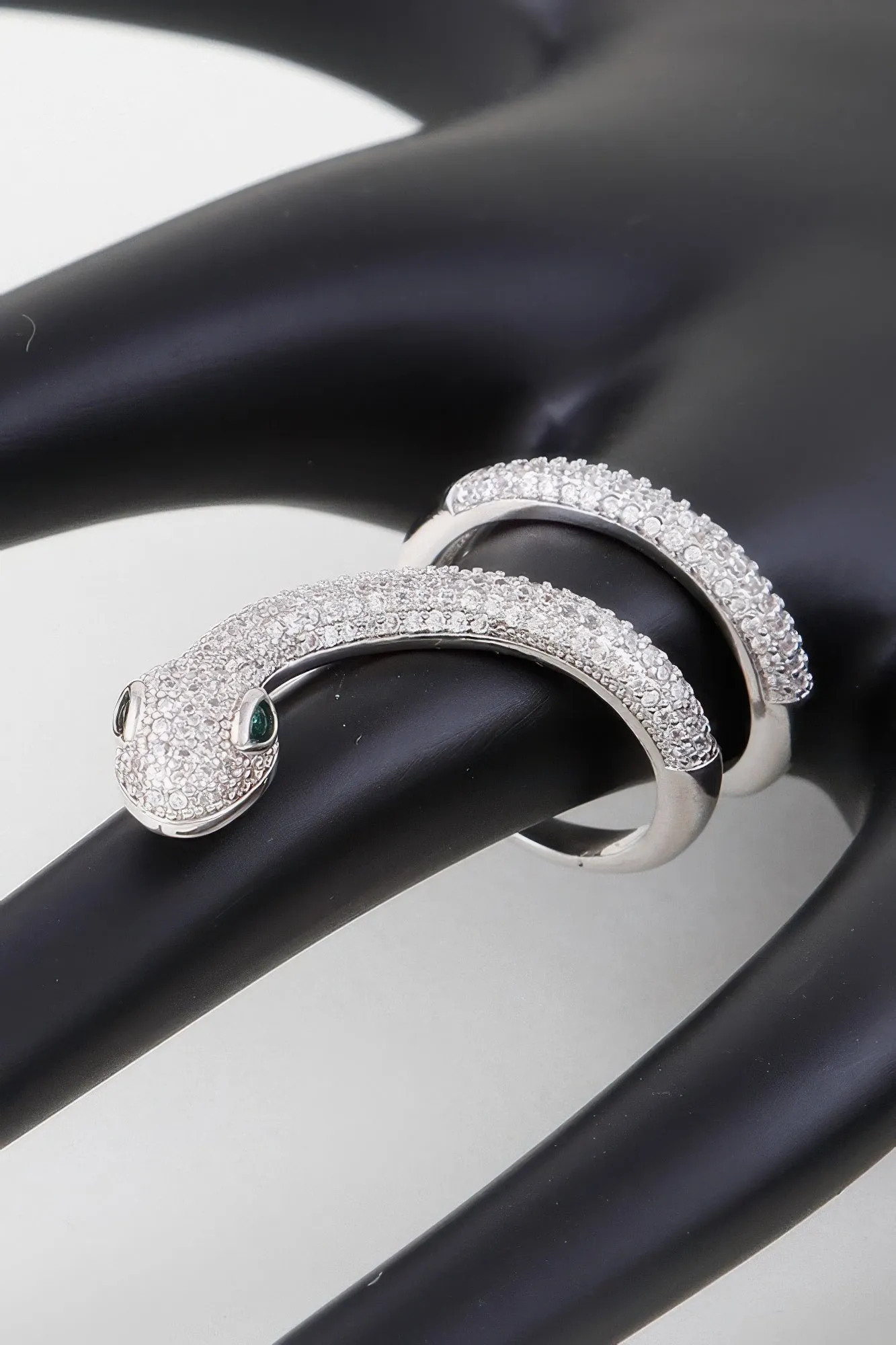 Jeweled Snake Wrap Around Ring