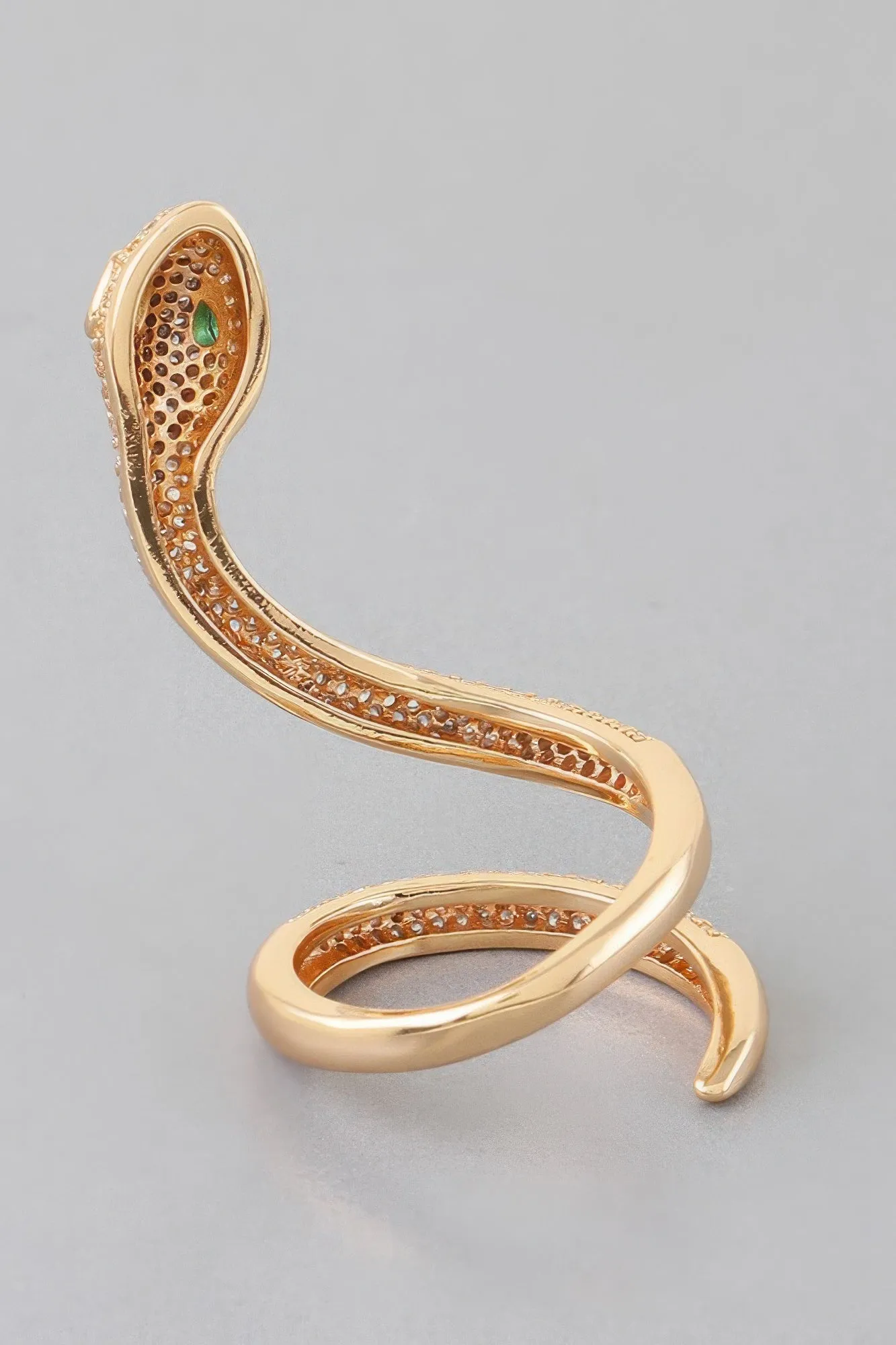 Jeweled Snake Wrap Around Ring