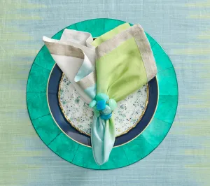 Kim Seybert Napkin Dip Dye Blue and Green