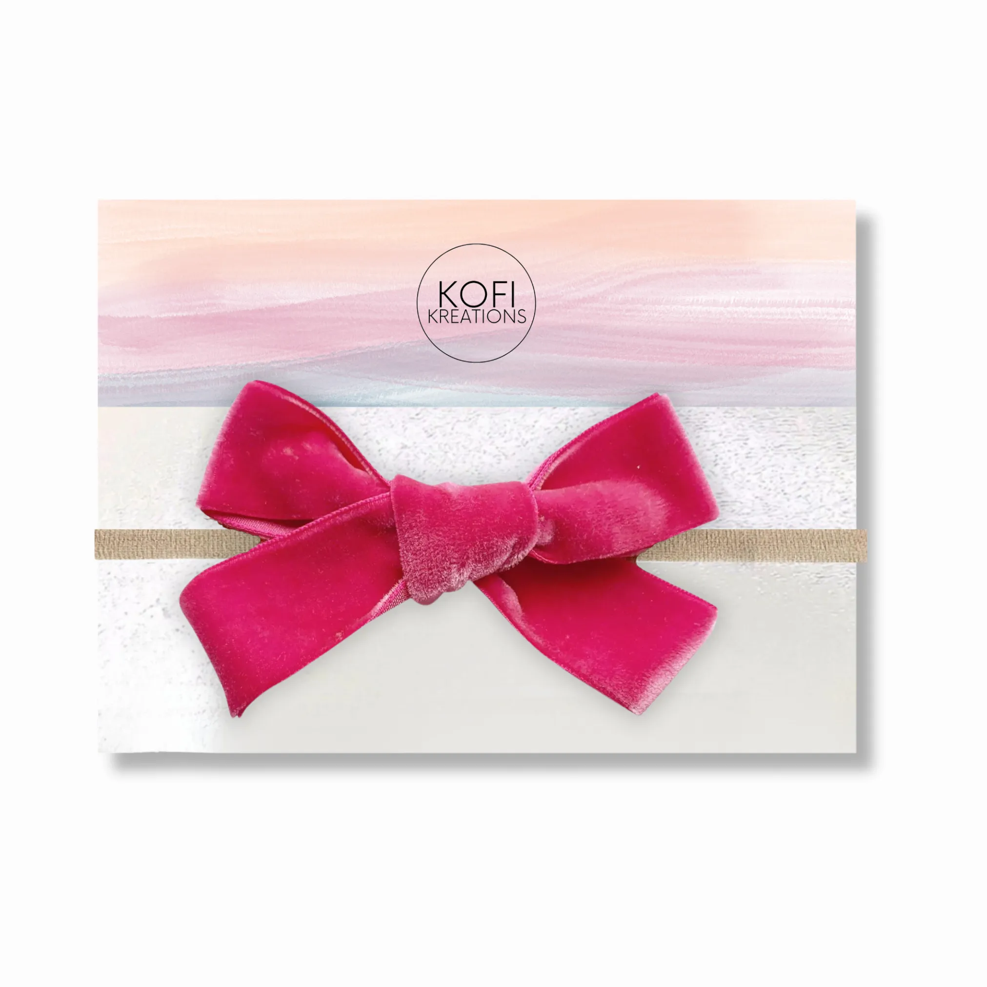 Large Velvet Hair Bow Headband