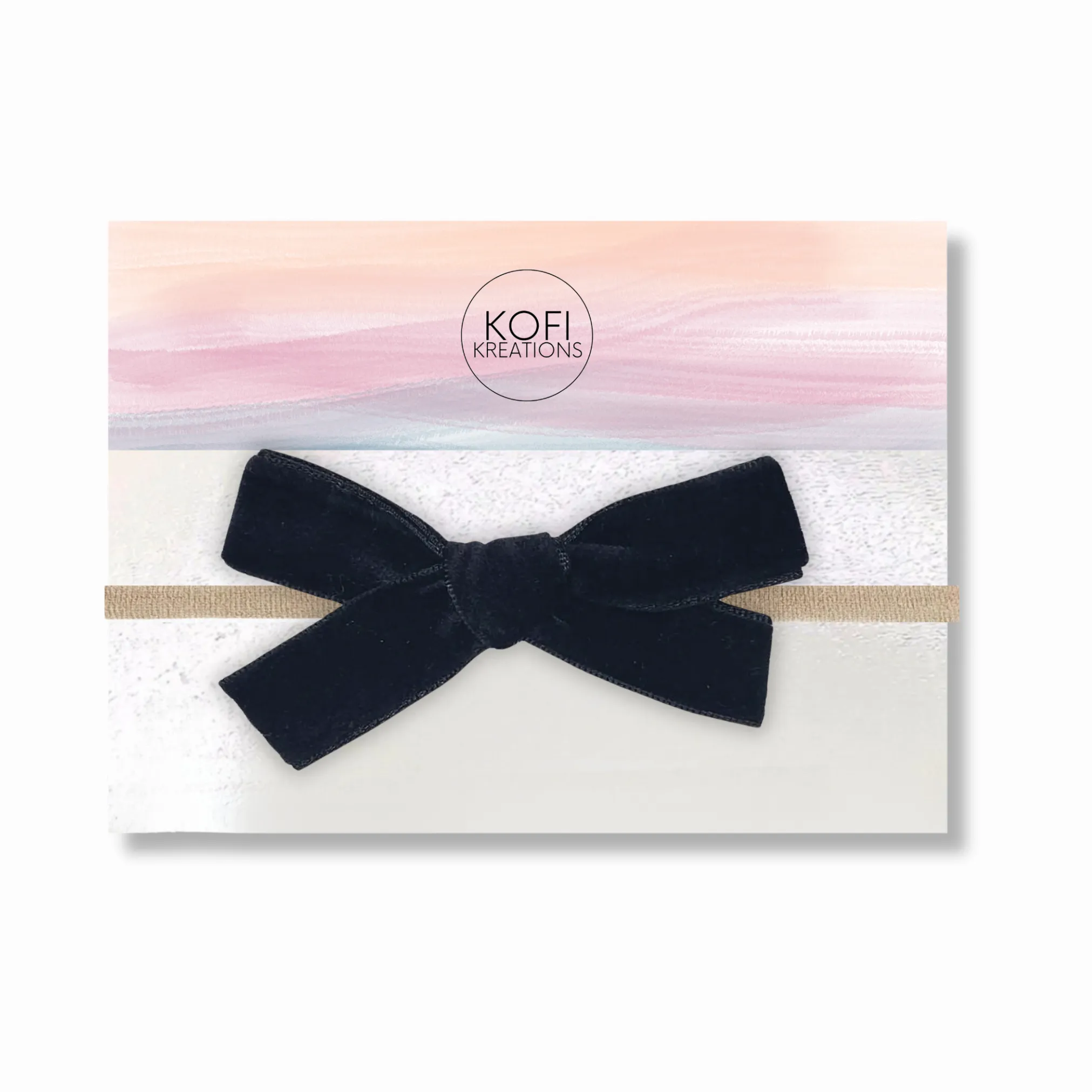 Large Velvet Hair Bow Headband