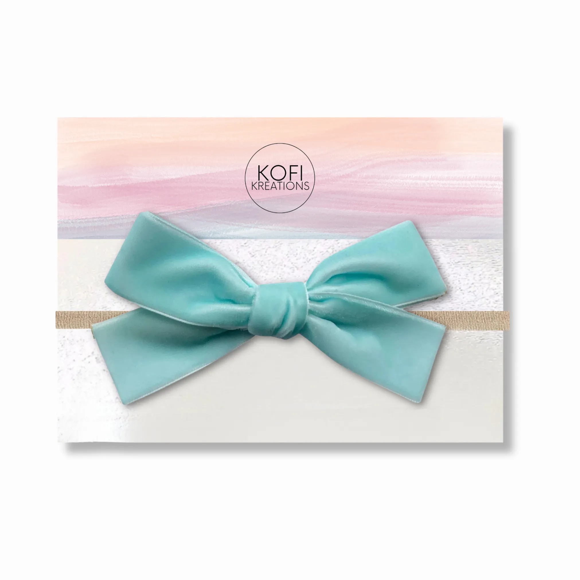 Large Velvet Hair Bow Headband
