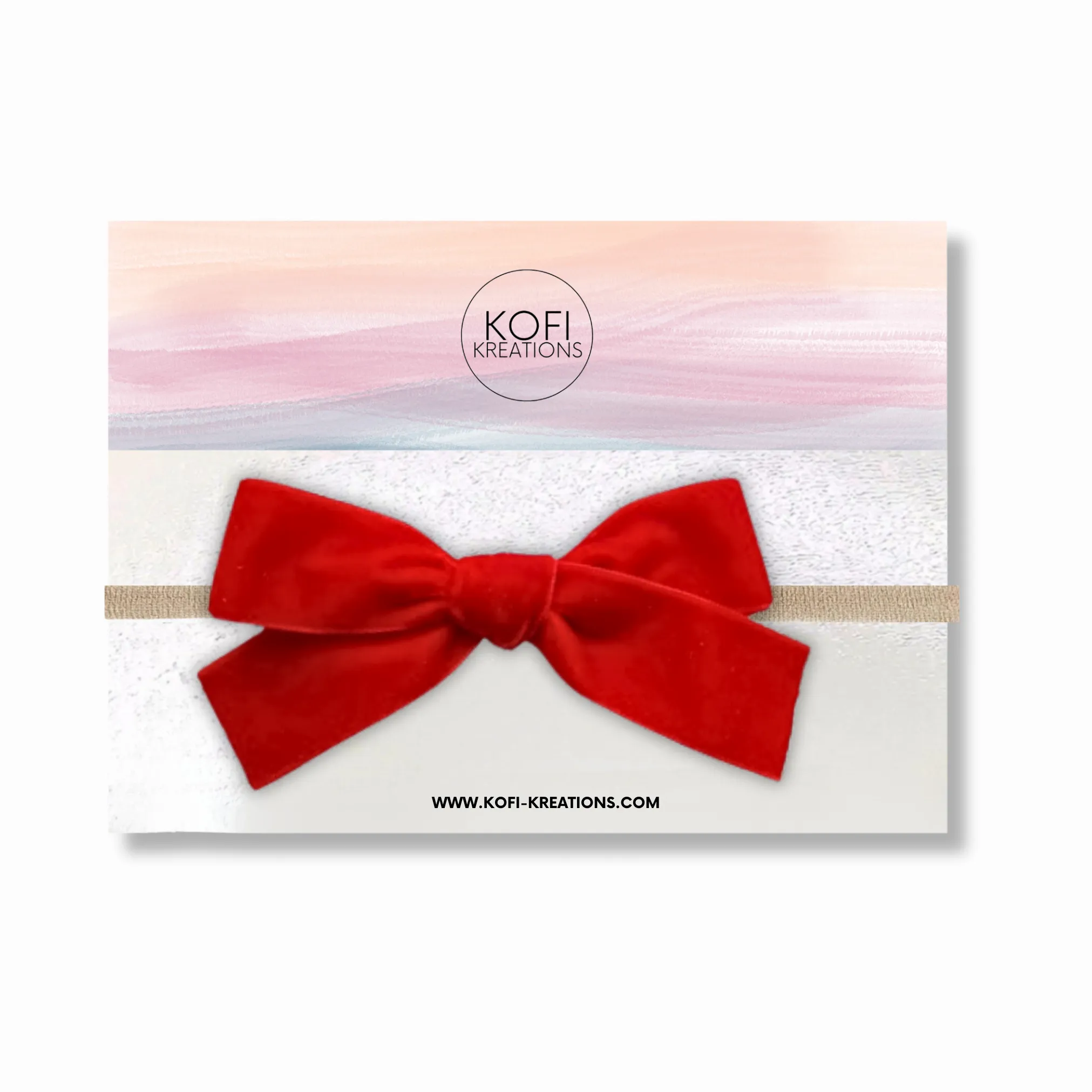 Large Velvet Hair Bow Headband