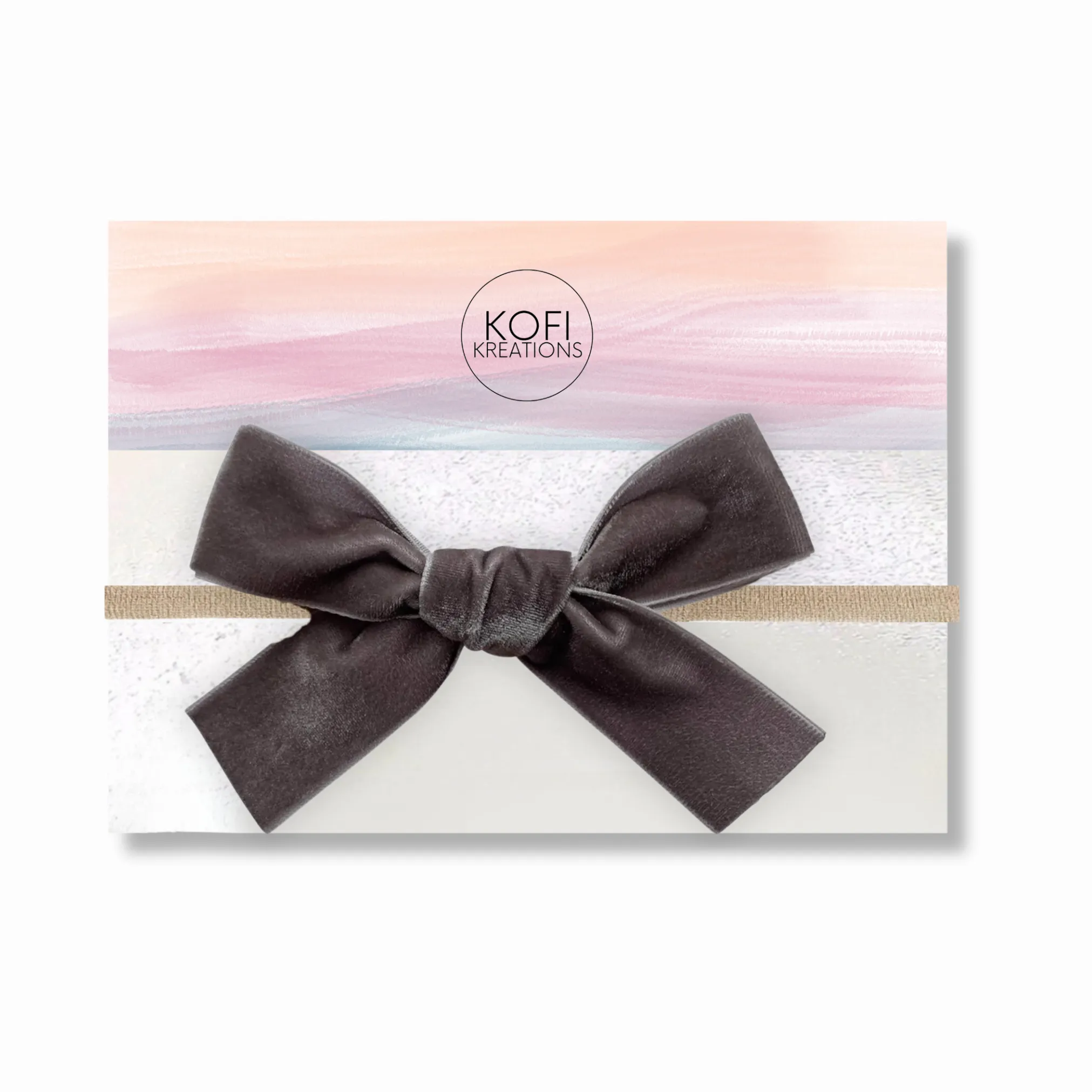 Large Velvet Hair Bow Headband