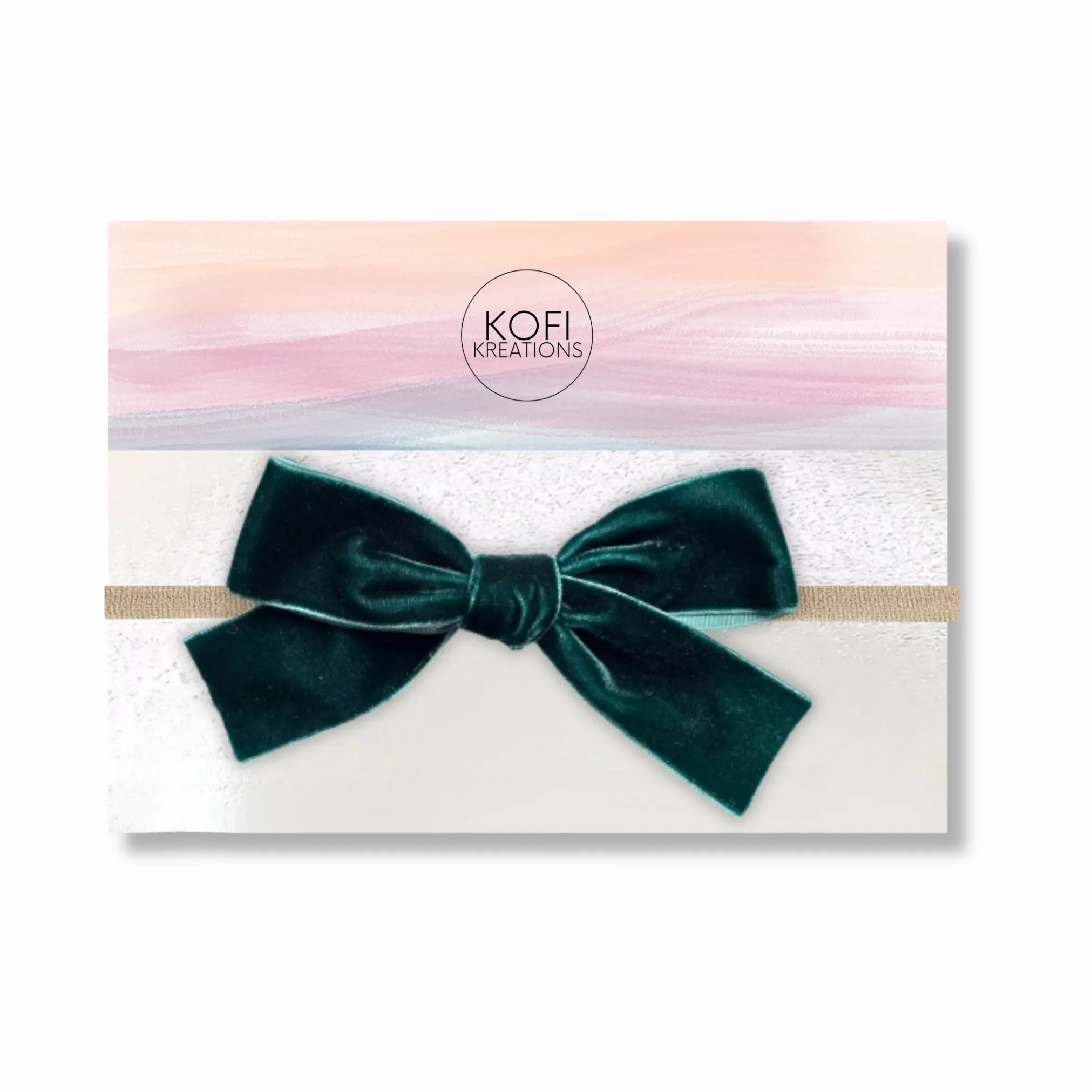 Large Velvet Hair Bow Headband