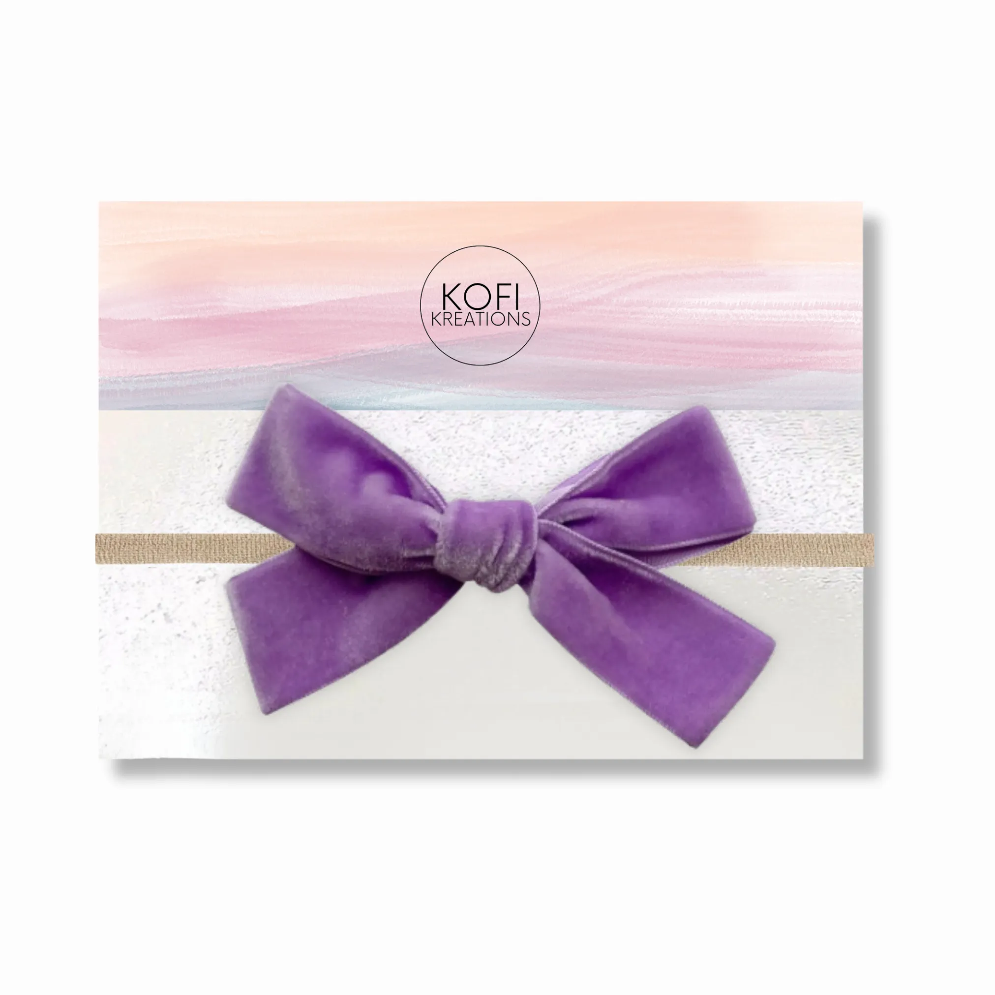 Large Velvet Hair Bow Headband