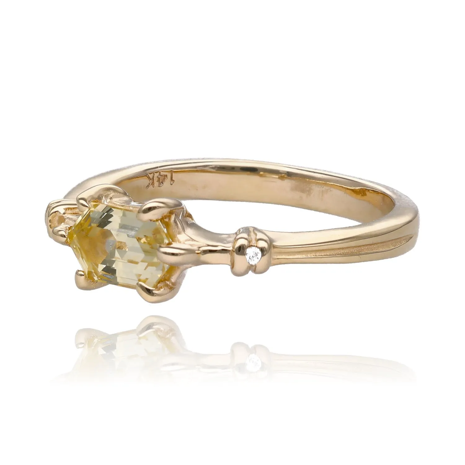 Lemon Yellow Sapphire Gatsby Ring in Gold