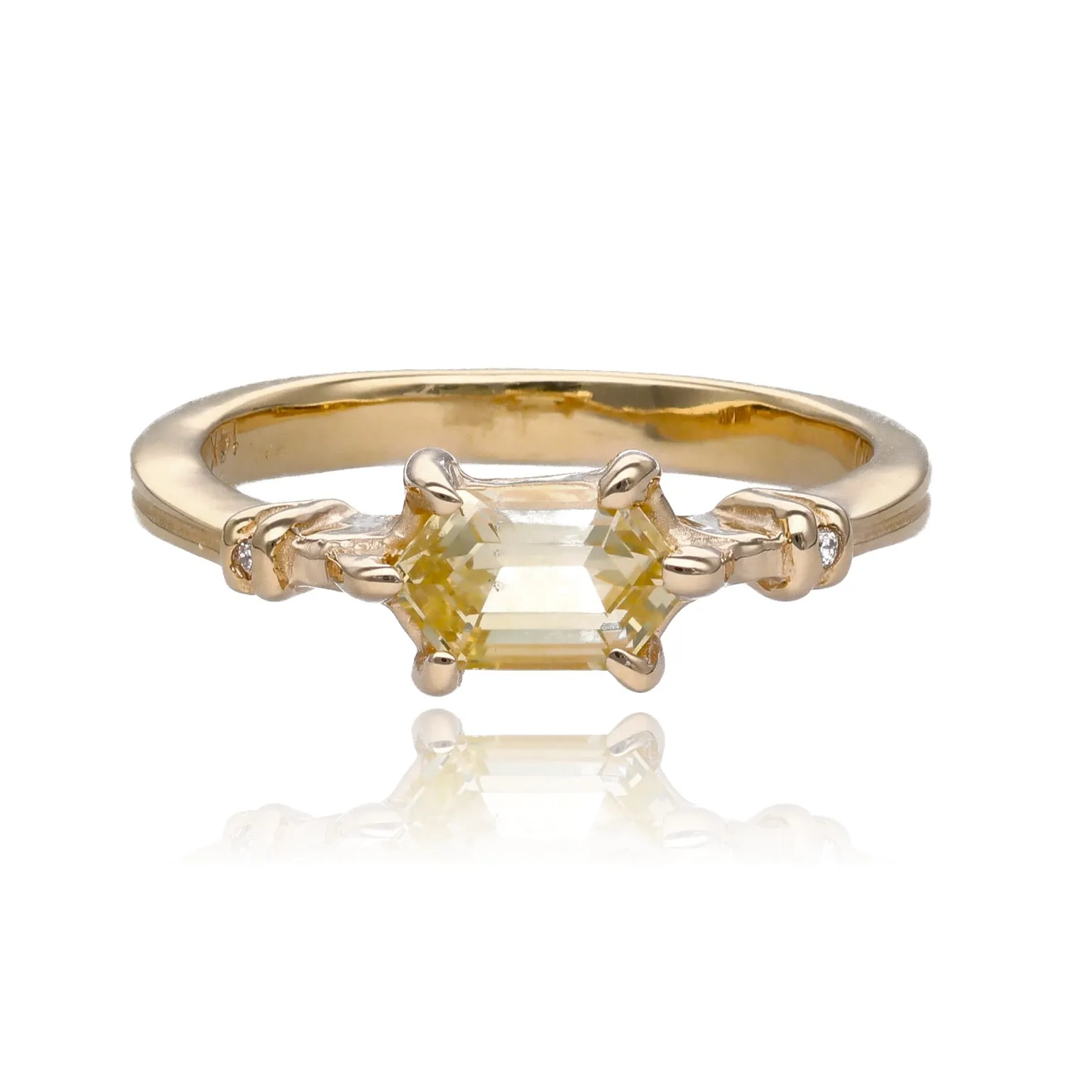 Lemon Yellow Sapphire Gatsby Ring in Gold
