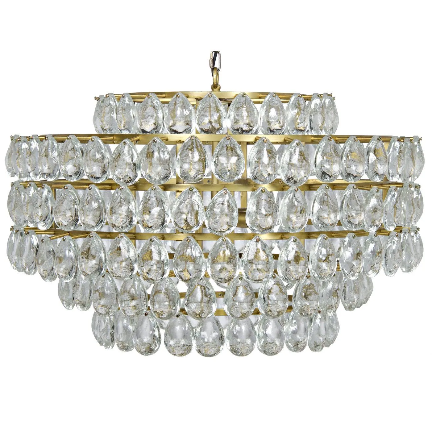 Linden Chandelier, Antique Brass, and Black Steel