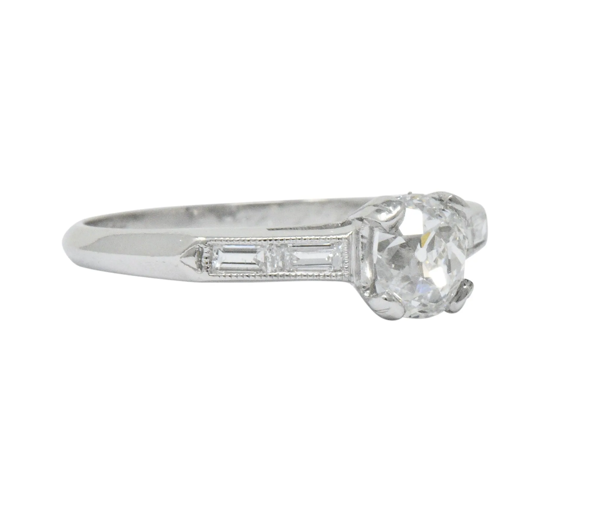 Lovely Art Deco 1.15 CTW Diamond Engagement Ring GIA Certified