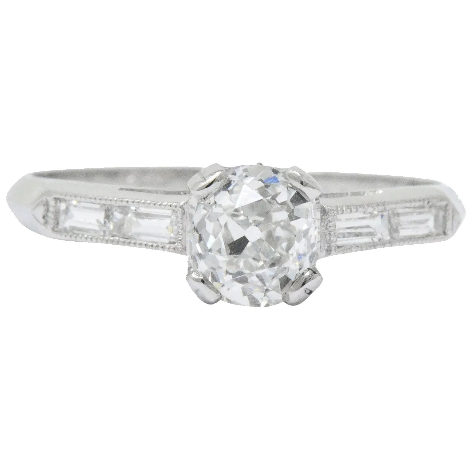 Lovely Art Deco 1.15 CTW Diamond Engagement Ring GIA Certified
