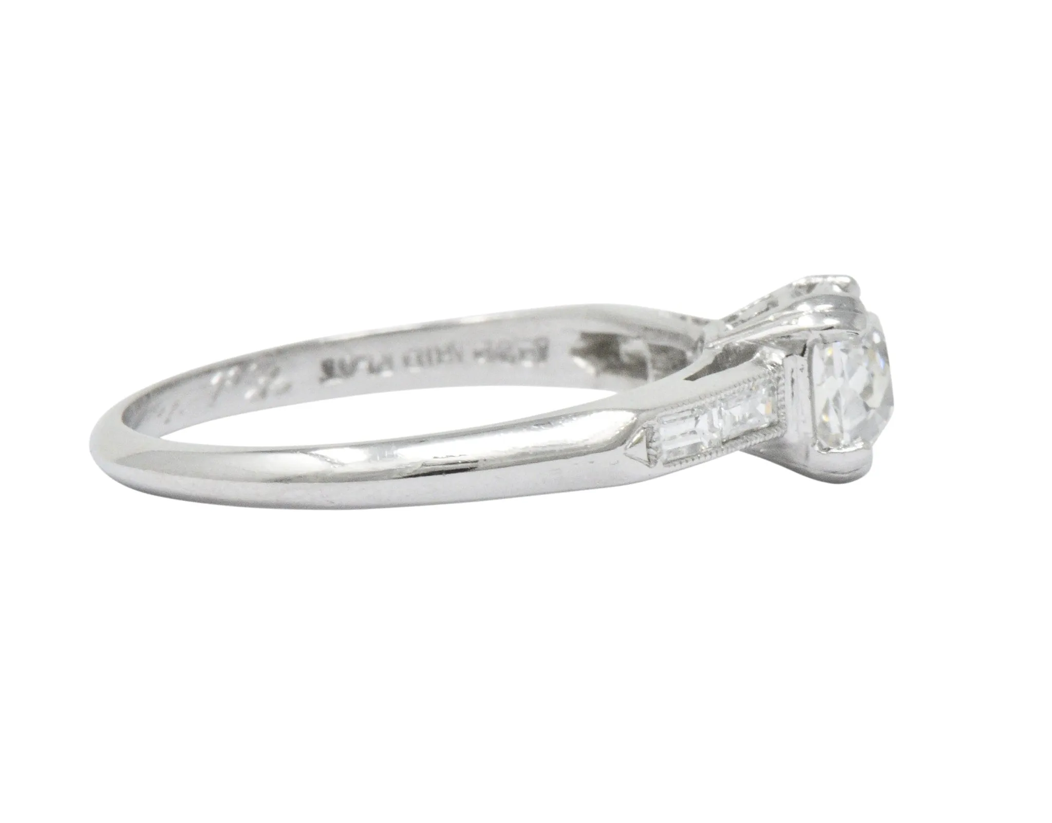 Lovely Art Deco 1.15 CTW Diamond Engagement Ring GIA Certified