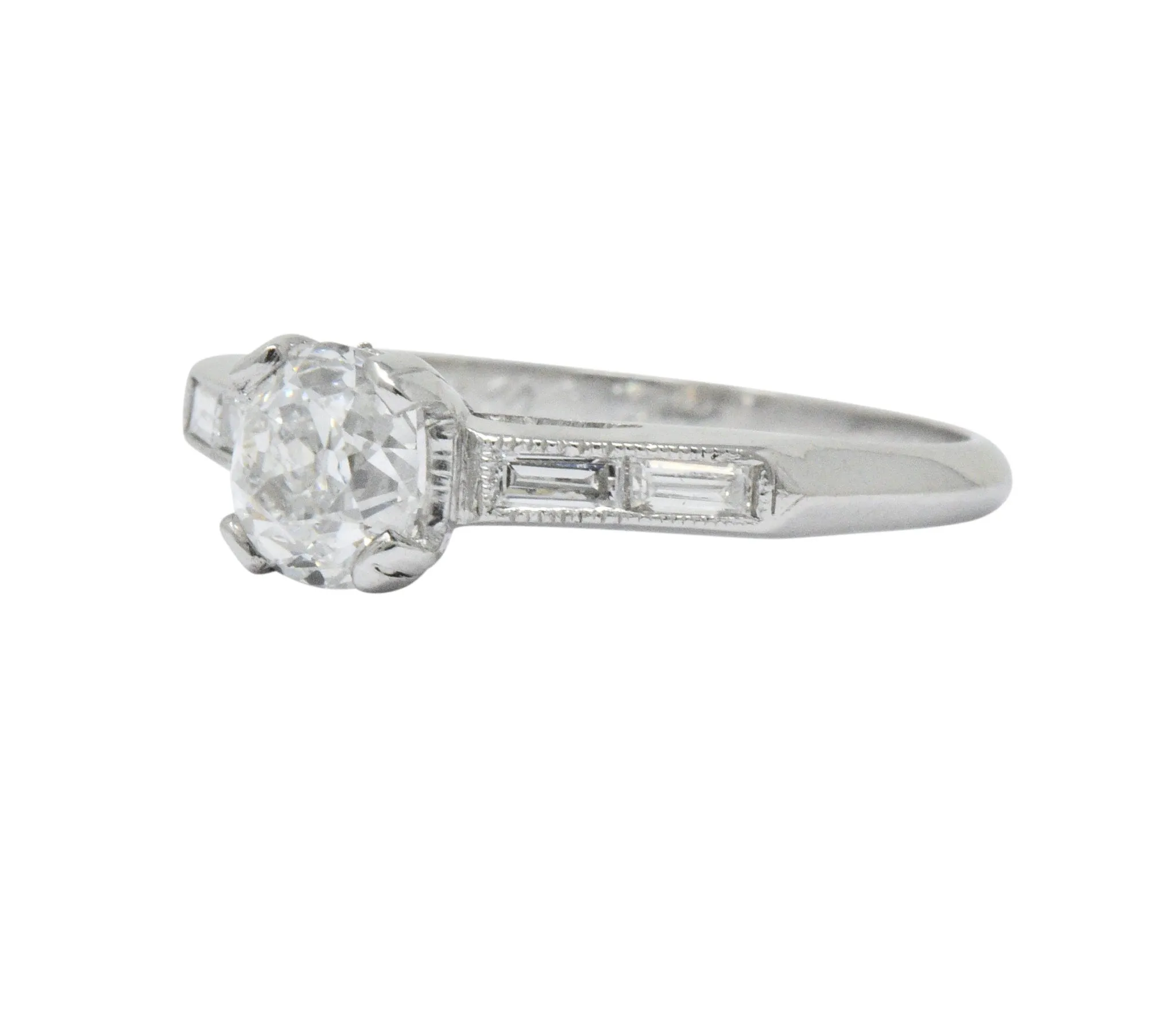 Lovely Art Deco 1.15 CTW Diamond Engagement Ring GIA Certified