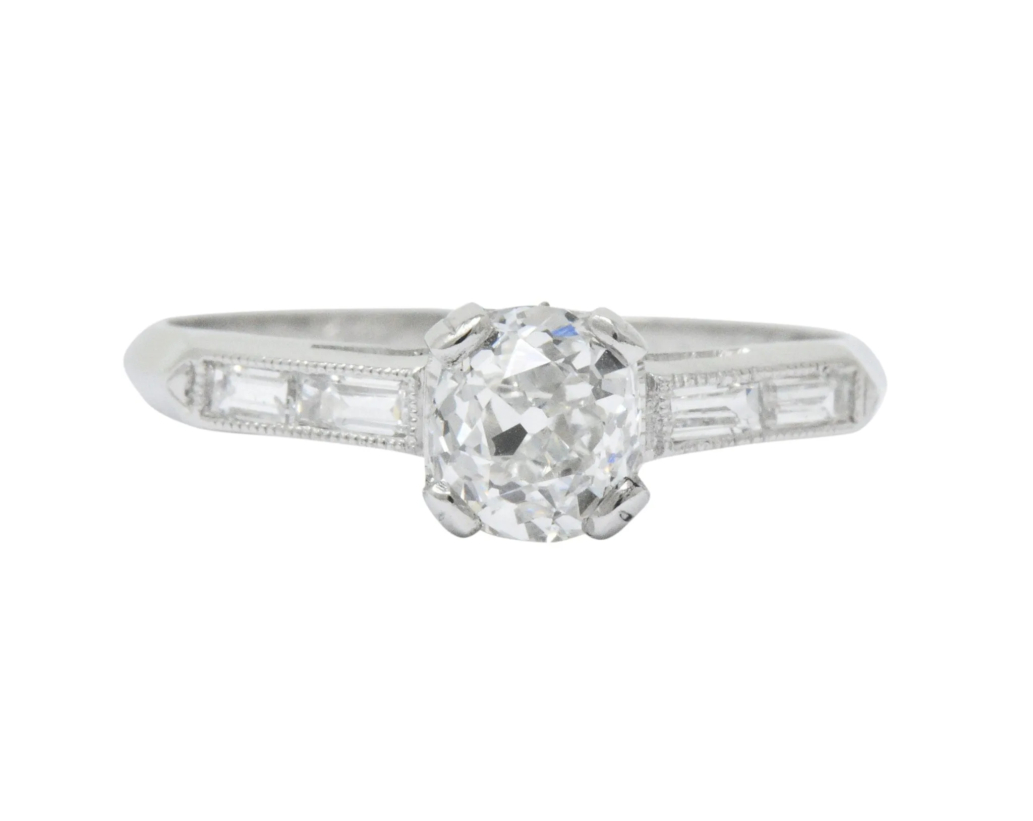 Lovely Art Deco 1.15 CTW Diamond Engagement Ring GIA Certified