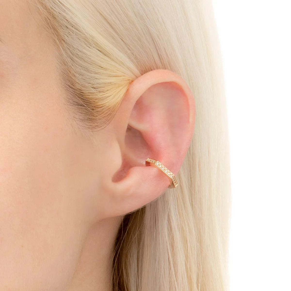 MANHATTAN Octagon Diamond Ear Cuff Small size