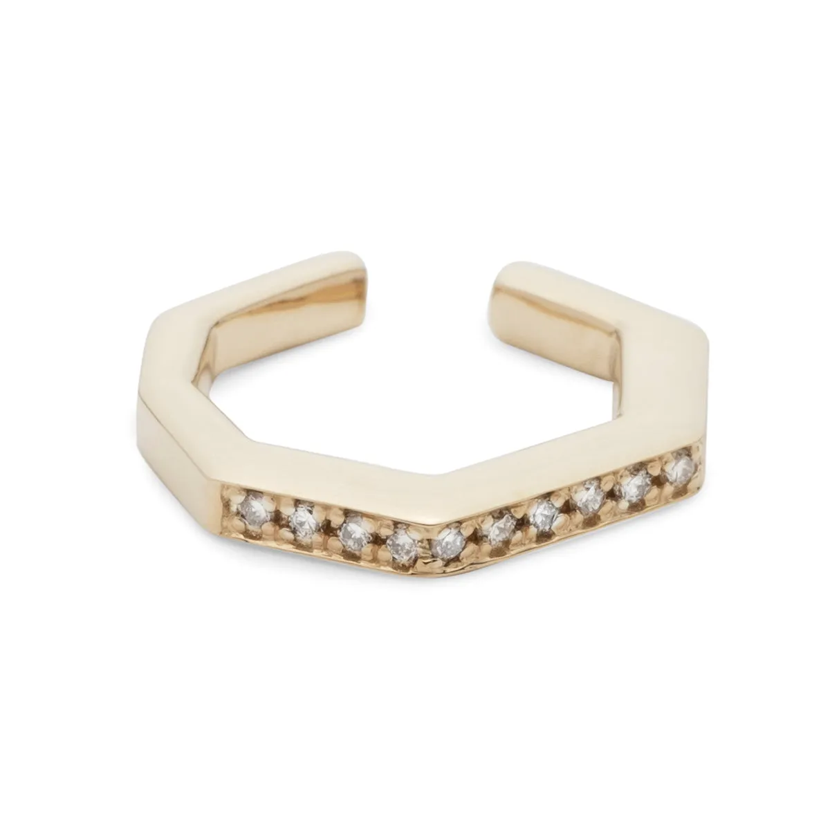 MANHATTAN Octagon Diamond Ear Cuff Small size