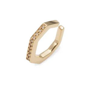 MANHATTAN Octagon Diamond Ear Cuff Small size