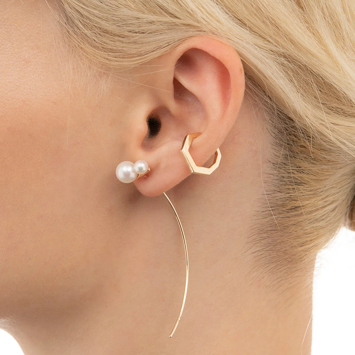 MANHATTAN Octagon Ear Cuff Small size