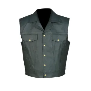 Motorcycle Leather Vest V-33