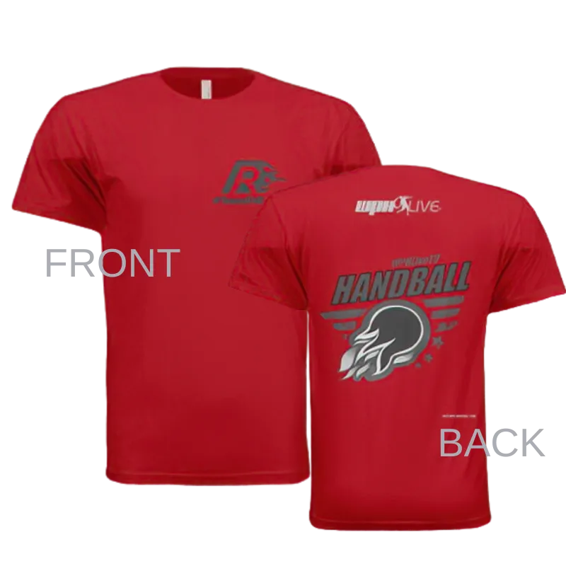 **NEW ITEM**  "Handball" Red Next Level Apparel Crewneck ~ Pro Player Tee (comes w/membership)