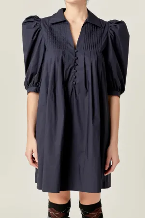 Noir Elegance Dress (Navy)