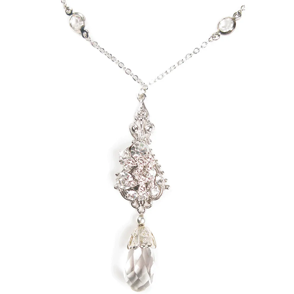 One-Of-A-Kind Delicate Channel Filigree Necklace