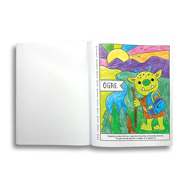Ooly Color By Numbers Coloring Book - Mythical Friends