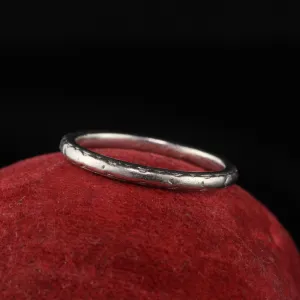 Orange Blossom Antique Art Deco Platinum Wedding Band - Size 4.5