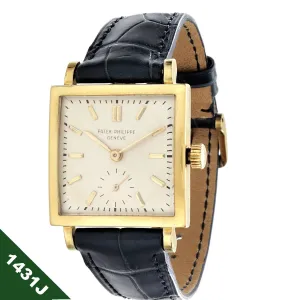 Patek Philippe 1431J Vintage Square Shape Unisex  with Bracelet, Circa 1951
