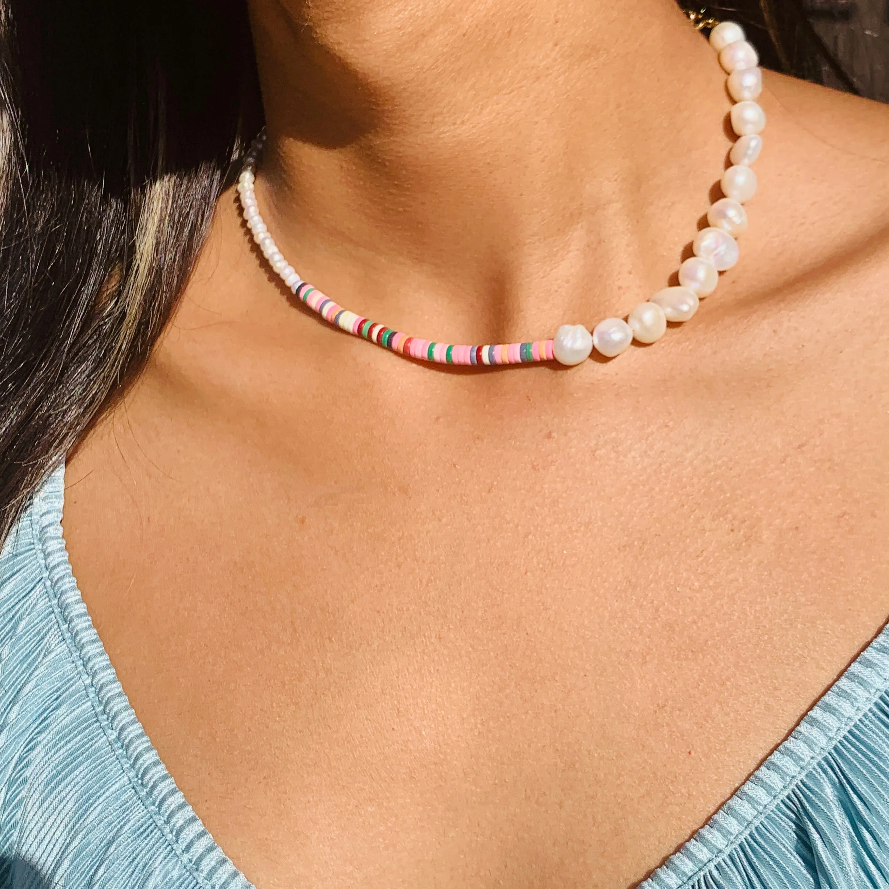 Pearl x Heishi Necklace