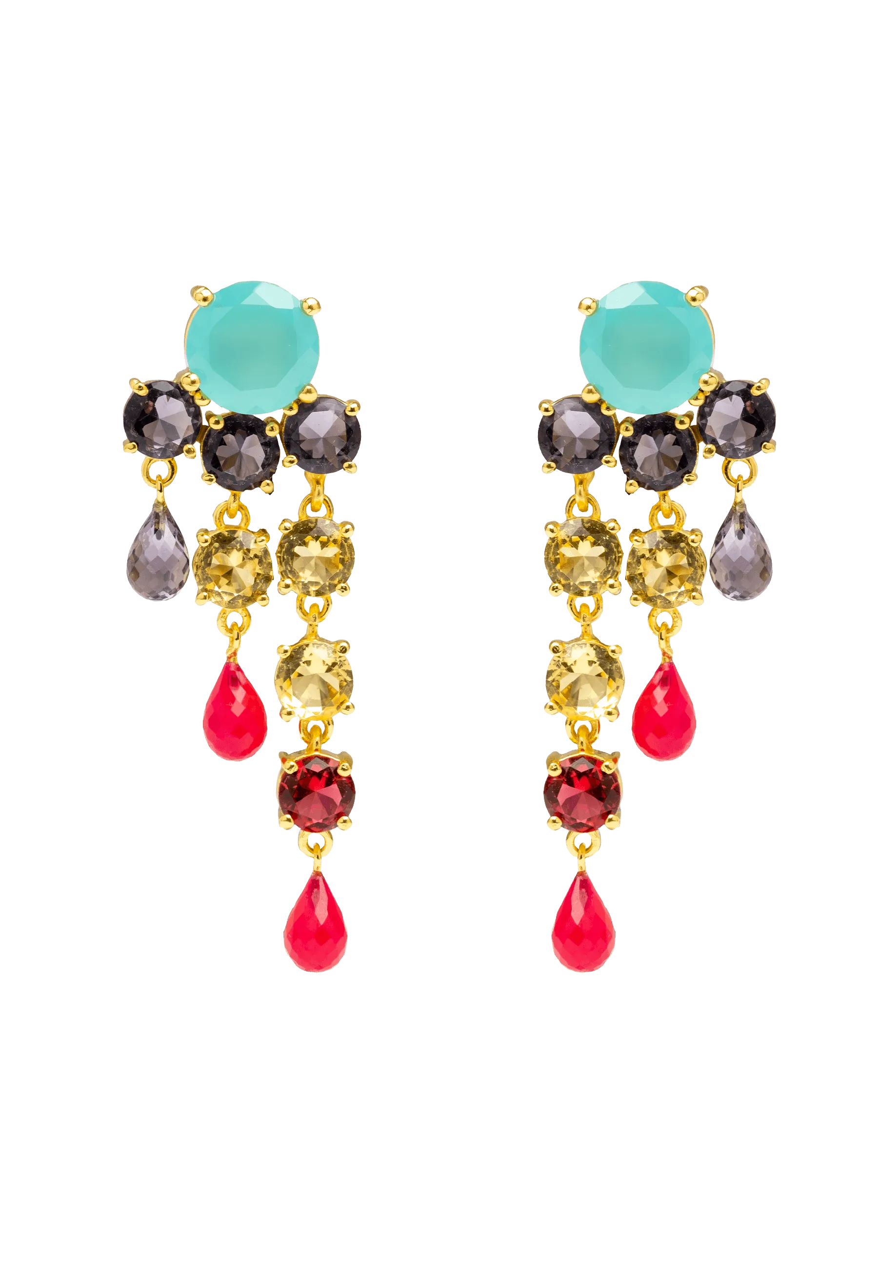 Pendientes Adoration Rosa y Morado