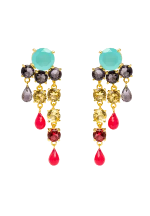 Pendientes Adoration Rosa y Morado