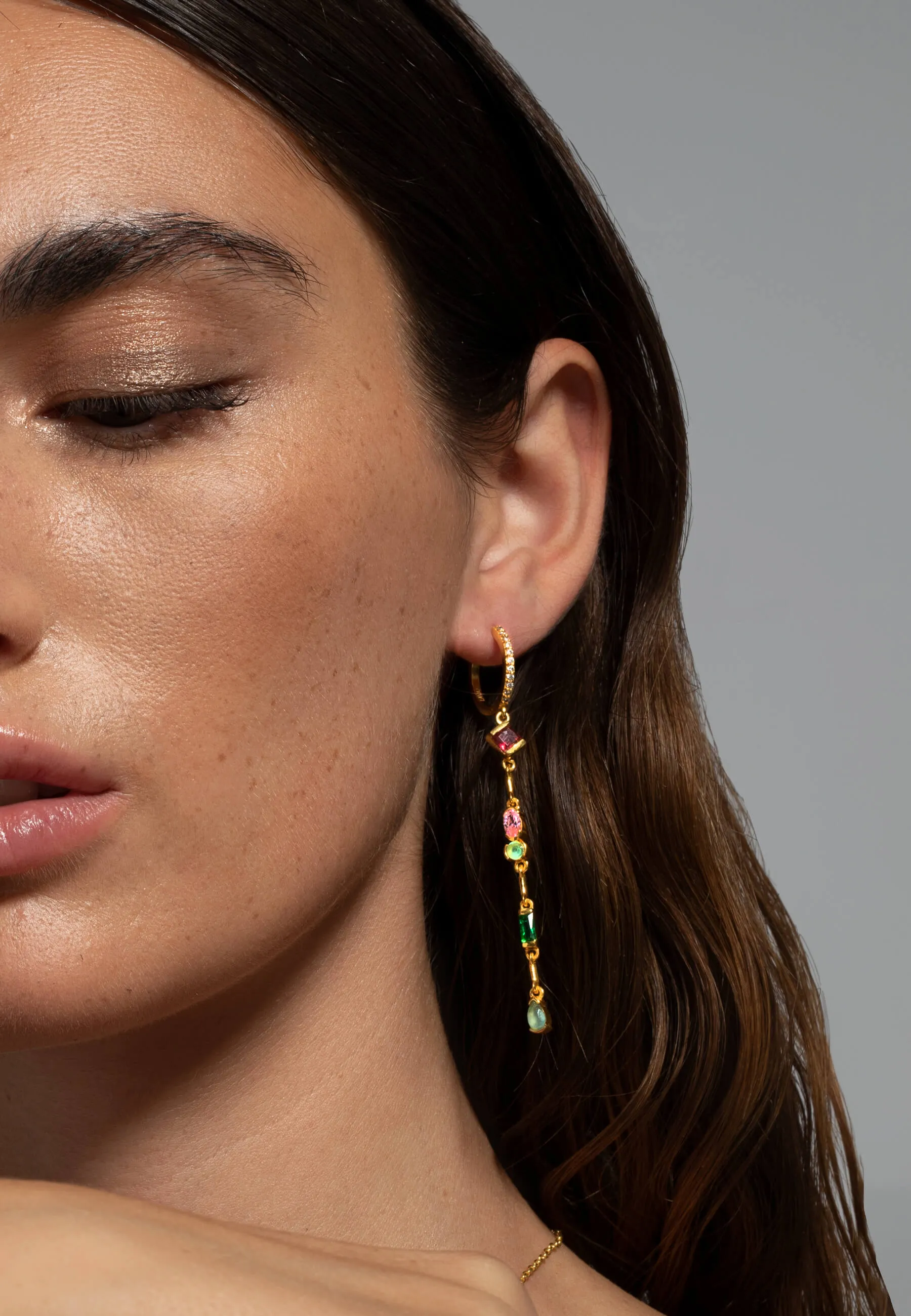 Pendientes Aro con Colgante Mystere