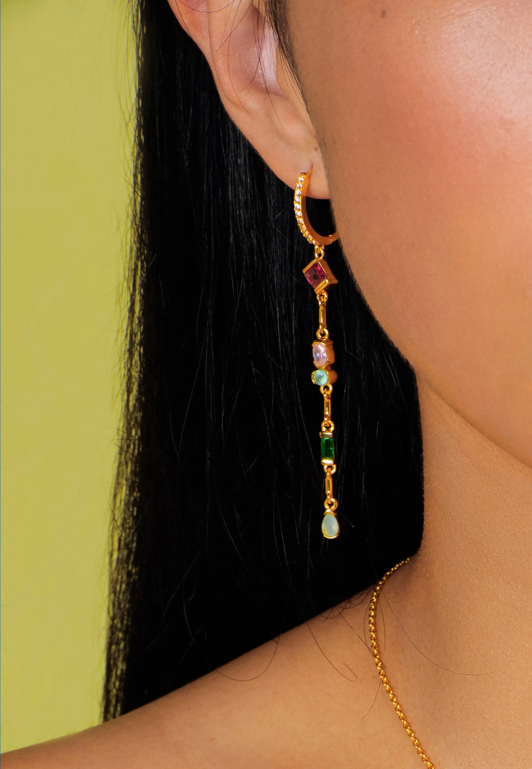 Pendientes Aro con Colgante Mystere