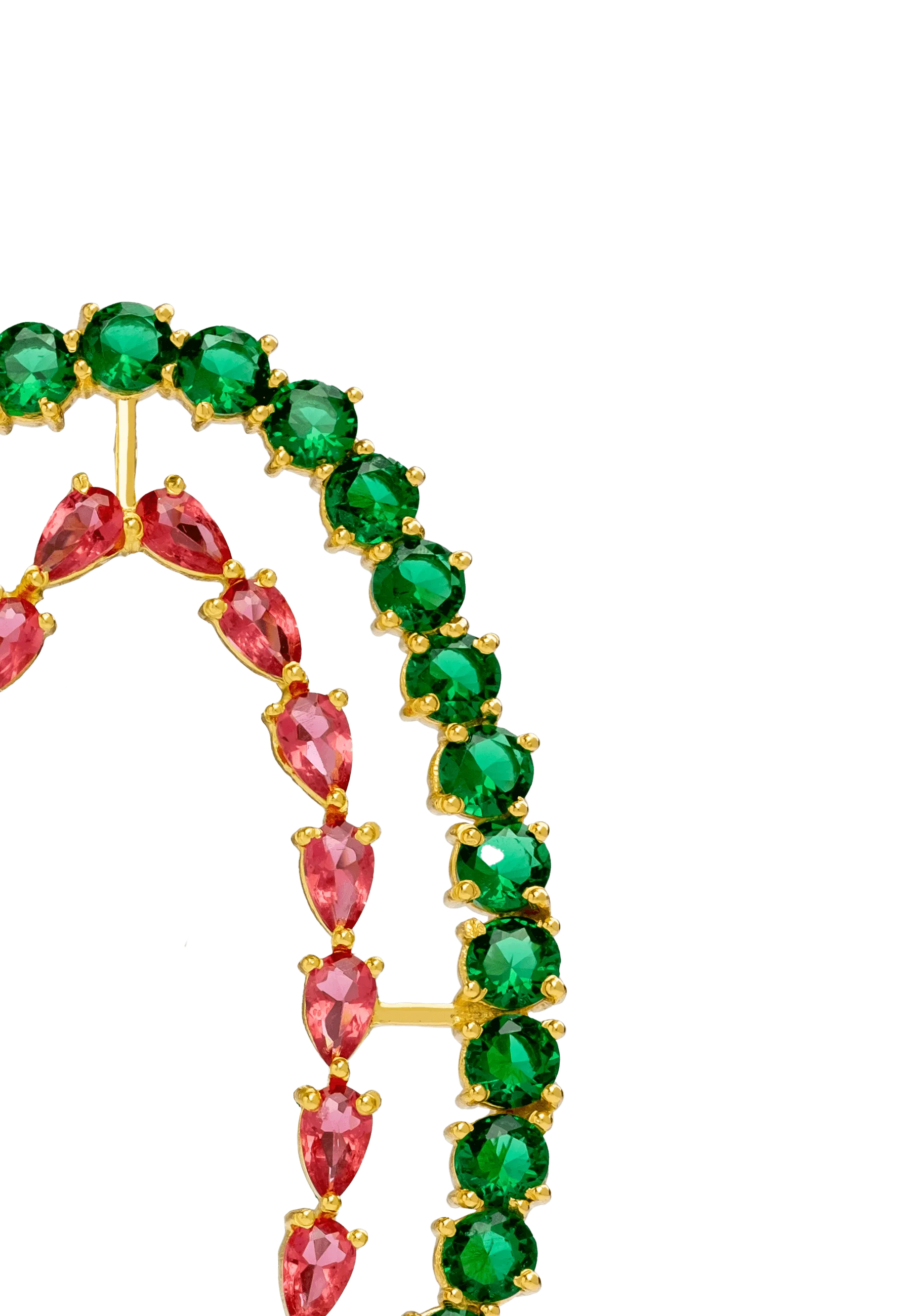 Pendientes Rivoli Fucsia y Verde