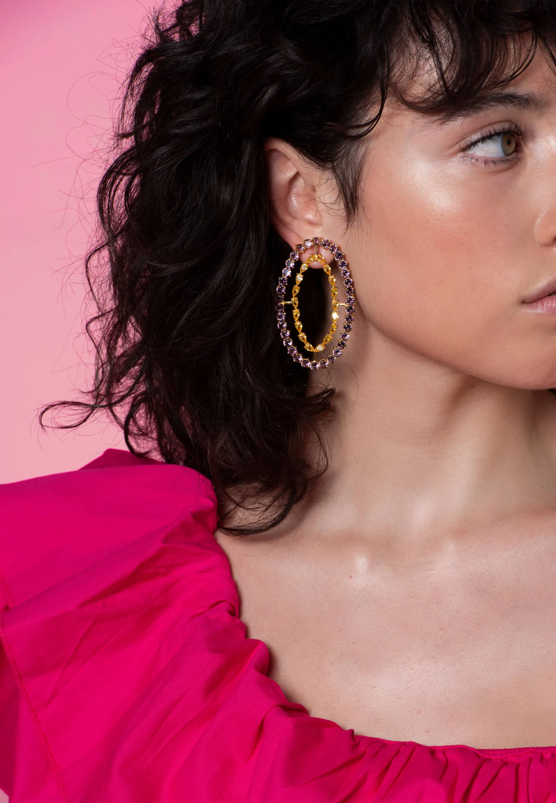 Pendientes Rivoli Ámbar y Violeta