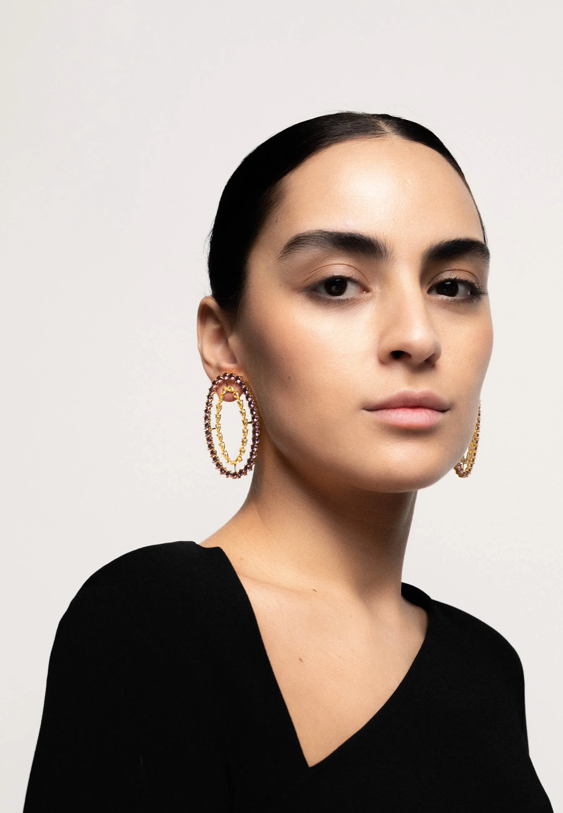 Pendientes Rivoli Ámbar y Violeta