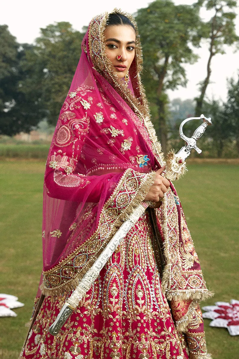 Pink Golden Lehenga Choli for Pakistani Wedding Dresses