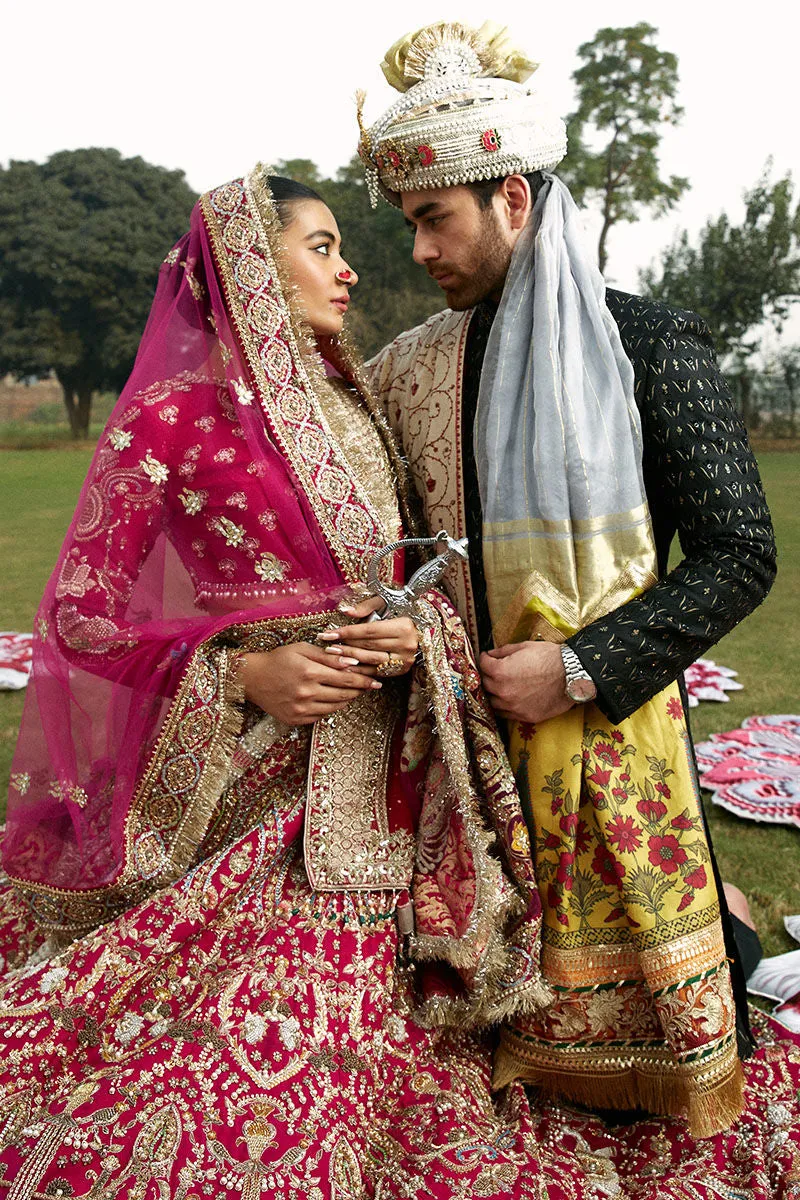 Pink Golden Lehenga Choli for Pakistani Wedding Dresses
