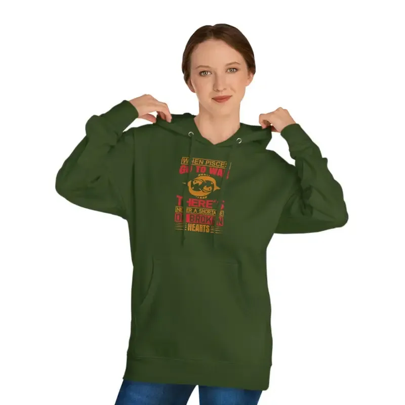 Pisces Sun Sign Unisex Hooded Sweatshirt