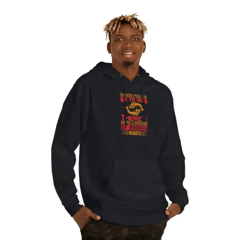 Pisces Sun Sign Unisex Hooded Sweatshirt