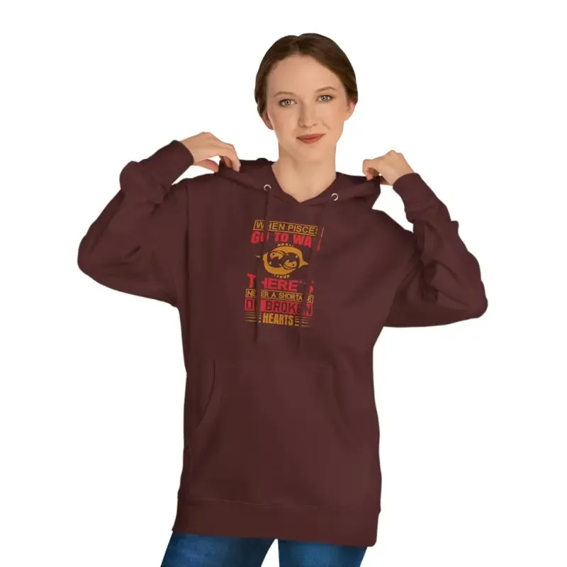 Pisces Sun Sign Unisex Hooded Sweatshirt