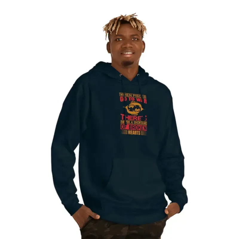 Pisces Sun Sign Unisex Hooded Sweatshirt