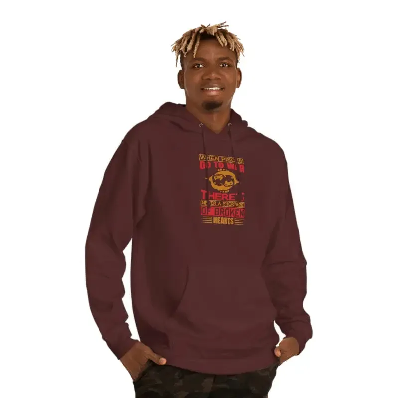 Pisces Sun Sign Unisex Hooded Sweatshirt